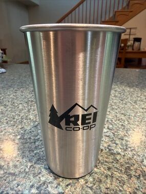 REI Co-op Stainless Steel Tumbler - Silver with Black Logo NEW